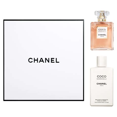 coco chanel body lotion gift set